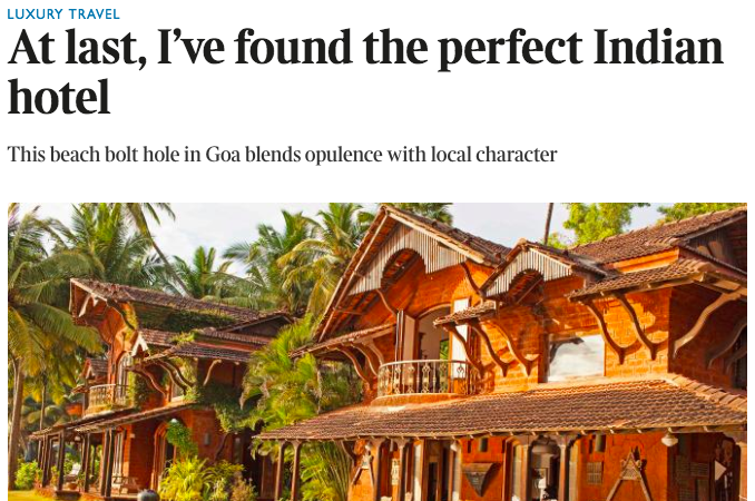Sunday Times on Ahilya by the Sea